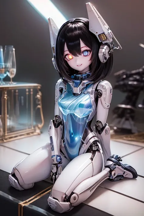 (SFW:2), photorealistic, realistic photo, 8k, ((highest quality)), ((masterpiece)), (extremely detailed), kukolnydom, doll, mecha musume, mechanical parts, (robot joints, bodysuit), head gear, (full body, spaceship room, mature woman, 21yo, 21_years_old, s...