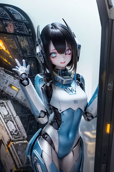 (SFW:2), photorealistic, realistic photo, 8k, ((highest quality)), ((masterpiece)), (extremely detailed), kukolnydom, doll, mecha musume, mechanical parts, (robot joints, bodysuit, head gear), (cowboy shot, spaceship room, mature woman, 21yo, 21_years_old,...