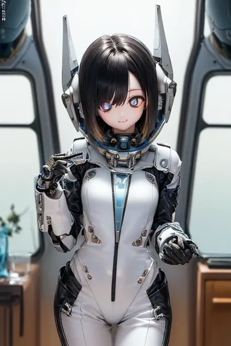 (SFW:2), photorealistic, realistic photo, 8k, ((highest quality)), ((masterpiece)), (extremely detailed), kukolnydom, doll, mecha musume, mechanical parts, (robot joints, bodysuit, head gear), (cowboy shot, spaceship room, mature woman, 21yo, 21_years_old,...