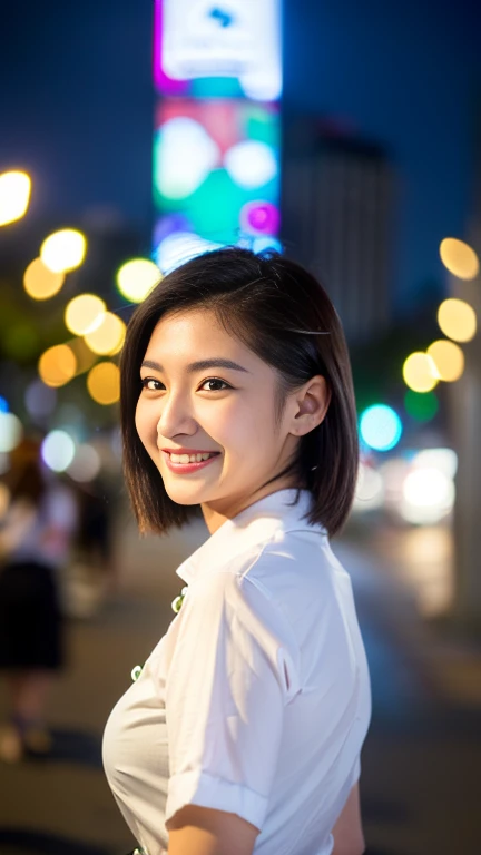 (Best-Quality, Masterpiece, Ultra-High-Resolution, (Photorealistic:1.25), Raw-Photo, Extremely-Details, Perfect-Anatomy,

1girl, 25-years-old, Japanese actress, wearing tight collar shirt with buttons, pencil skirt, portrait, ((kind smile, looking at viewe...