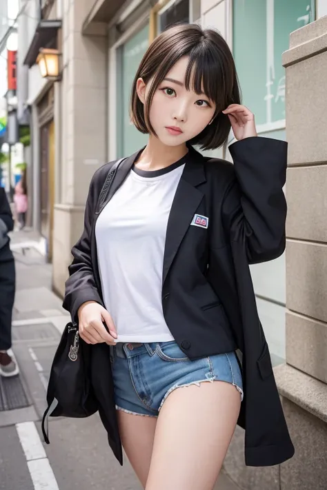 Top quality masterpiece, 8k, , Japanese Girls, RAW Photos, Absurd, 受賞ポートレート笑face, 笑face, Alone, Uniform, Summer Clothes Idol&#39;face, violet, Gardenia, Delicate girl, Long black hair, Dark Eyes, Upper body digital SLR, Observe the audience, Frank, Sophist...