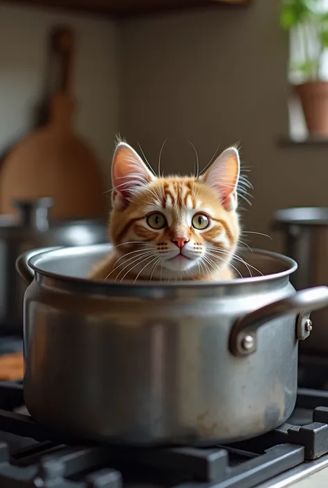 masterpiece, best quality, Photorealistic, realistic, photograph, Cat peeking out of the pot