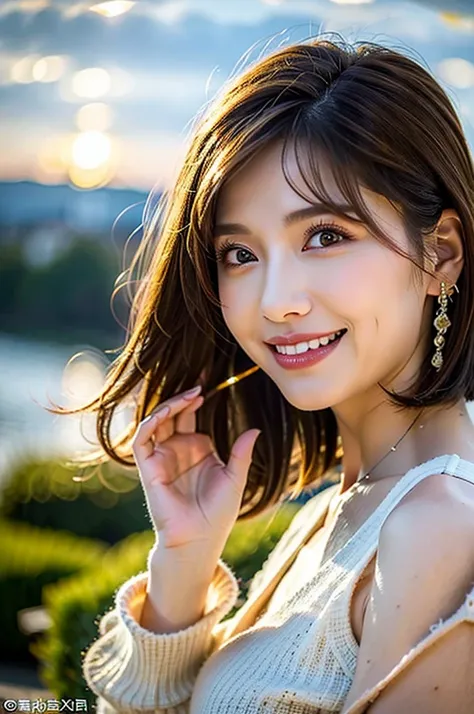 (Realistic, 超Realistic:1.4), 16K HDR, High resolution,((Whiskey Glass)),((Whiskey Bottle)),((Whiskey Glass)),Happy smile、short hair,The best smile、Japanese actress,so beautiful(It looks like the real thing),Evening Dresses,Cocktail Dresses、Whiskey Bottle、T...