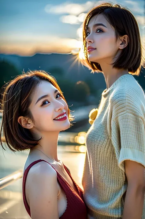 (Realistic, 超Realistic:1.4), 16K HDR, High resolution,((Whiskey Glass)),((Whiskey Bottle)),((Whiskey Glass)),Happy smile、short hair,The best smile、Japanese actress,so beautiful(It looks like the real thing),Evening Dresses,Cocktail Dresses、Whiskey Bottle、T...