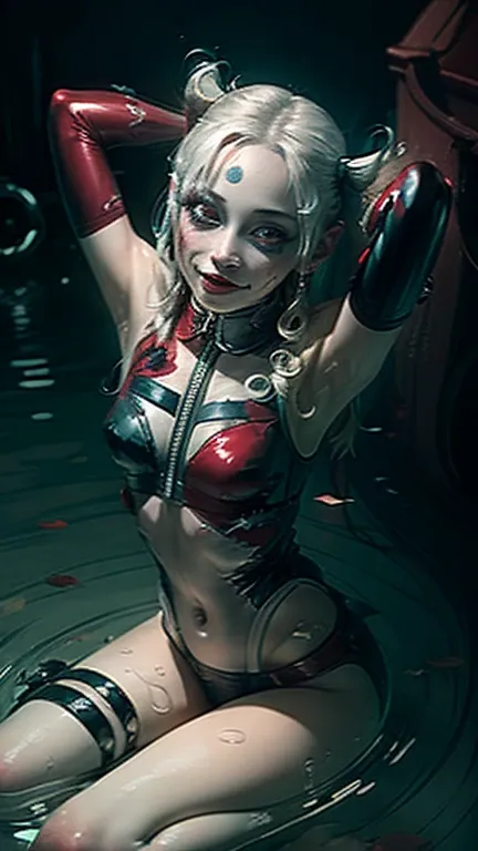 beautiful harley quinn in the water