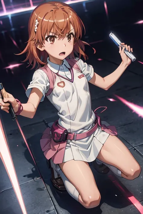 Mikoto misaka.、A Certain Scientific Railgun、girl、Small breasts、whole body,aroused