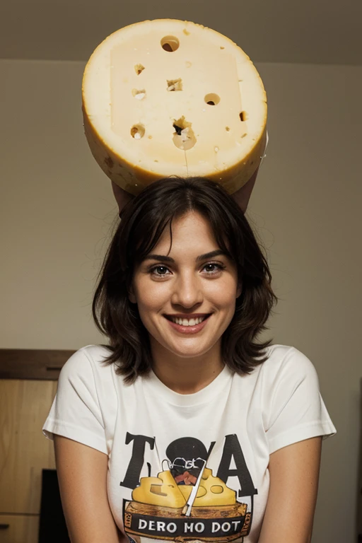 a funny cheese image for a t-shirt or sticker