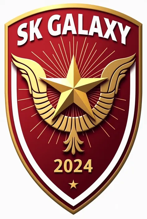 Here is a crest idea for a Turkish football team, with a detailed description:

Team name: "Galaxia Sports Club"

Shield elements:

1. shield shape:

A rounded shield with a base shaped like a "v", symbolizing strength and stability.



2. Cores:

vermelho...