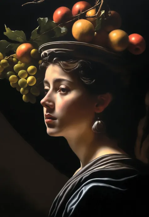 caravaggio style painting, hidden figure in the darkness, surreal, dramatic lighting, chiaroscuro, moody atmosphere, cinematic, award-winning, masterpiece, hyper-detailed, intricate textures, dark tones, rich colors, dramatic composition, oil painting, mus...