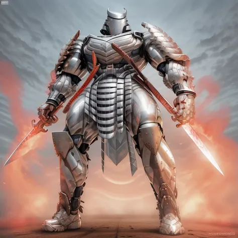 silver samurai.
- masterpiece. best quality. full body. 1boy.
- armor suit. (full armor. cyborg. science fiction. combat helmet)...