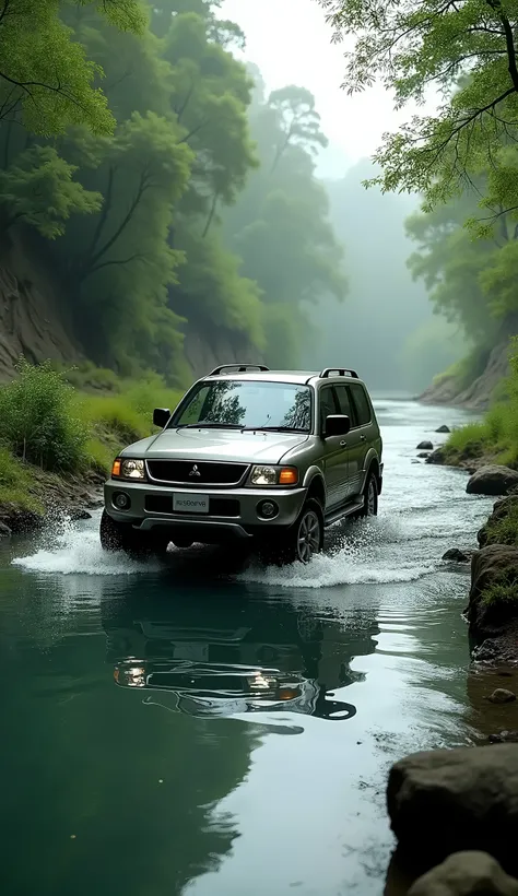 Mitsubishi Montero sport 2002 En un rio