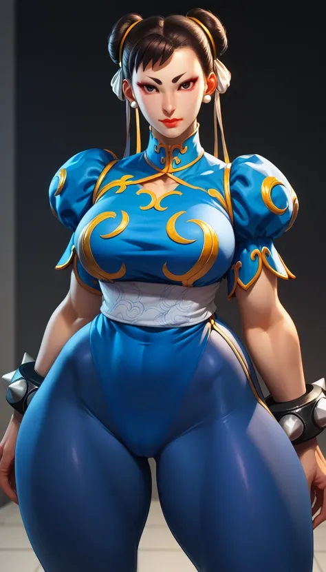 Chun-Li (sf6) black leggings big  big breasts out