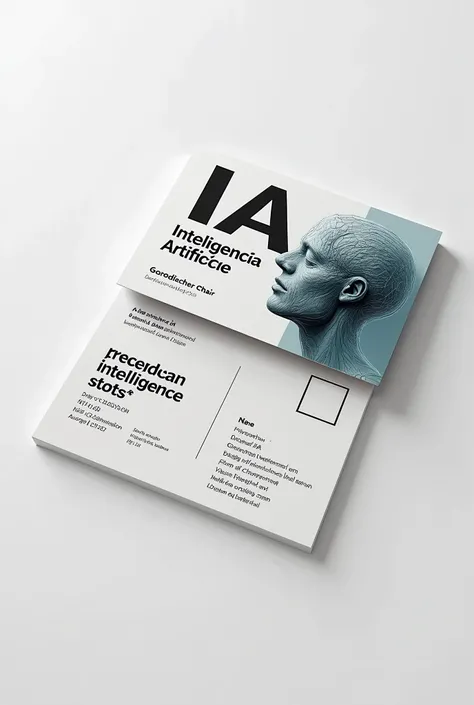 Design a postcard for dissemination and invitation with the function of a presentation on artificial intelligence. (name: IA,
inteligencia artificial), Gorodischer Chair, Bachelor of Visual Communication Design, Faculty of Architecture, Design and Urbanism...