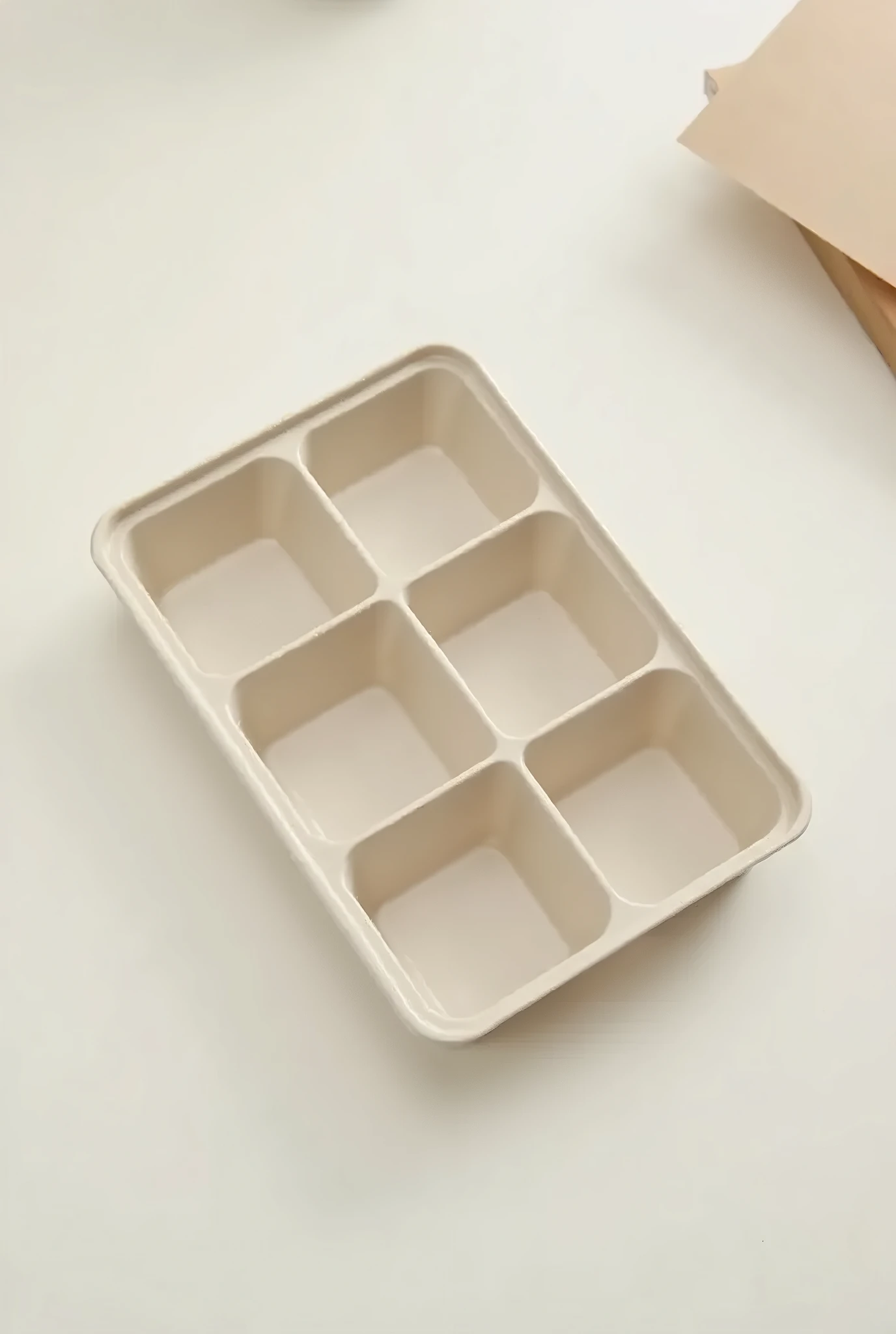 Plastic container with 6 compartments