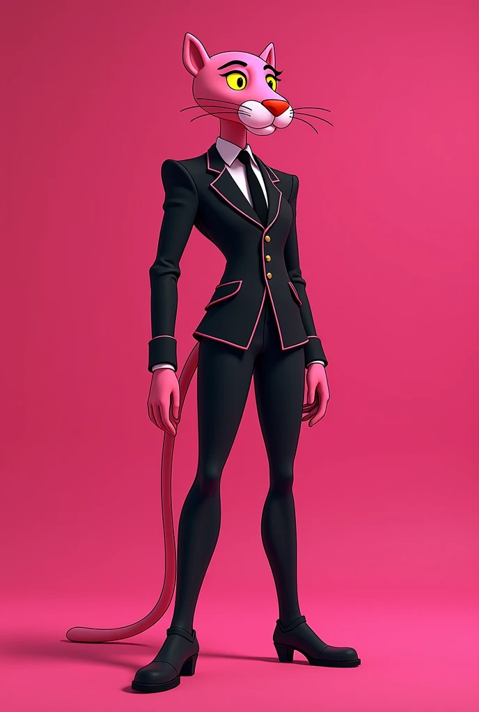 Make Pink Panther Uniform , black and pink , to play 