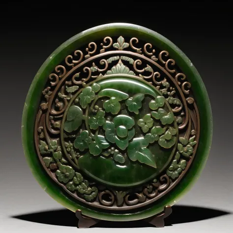 A jade plaque，Jade waist brand