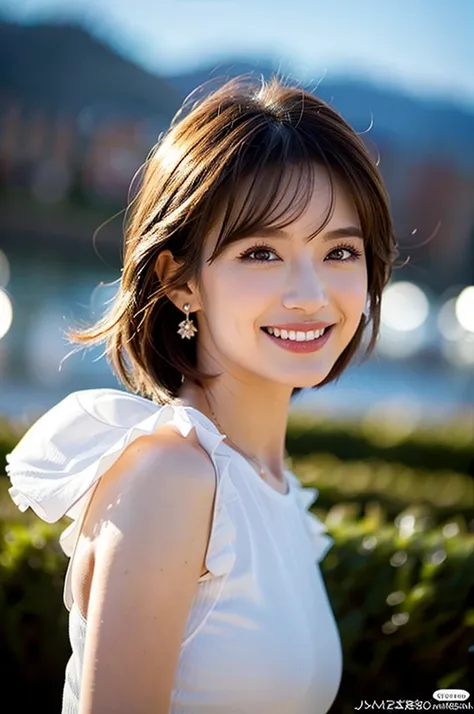 (Realistic, 超Realistic:1.4), 16K HDR, High resolution,((Whiskey Glass)),((Whiskey Bottle)),((Whiskey Glass)),Happy smile、short hair,The best smile、Japanese actress,so beautiful(It looks like the real thing),Evening Dresses,Cocktail Dresses、Whiskey Bottle、T...