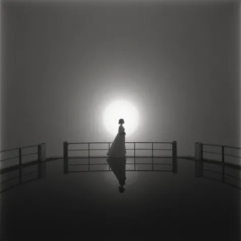 In the style of Hiroshi Sugimoto, fine-art photography.