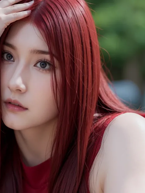 Uzumaki kushina red hair Very beautiful, tiktok video, talking animals, very cute features, cute features, 8 k ultra realistic animal, live footage, iphone video, live, real footage, trending on artstatoon,