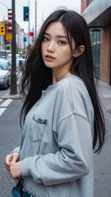 Age 25、woman、(Casual Fashion), Sporty vibe、Looking into the camera、Model、Unapproachable atmosphere、Cool look、Harsh eyes、Intimidating、Narrow eyes、Perfect Style、High image quality、High resolution、High resolution, masterpiece, Anatomically correct, Ultra high...