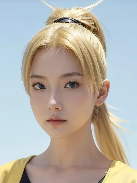 Temari standing yellow hair Ponytail 4 Very beautiful And the body is nice tiktok video, talking , very cute features, cute features, 8 k ultra realistic, live footage, iphone video, live, real footage, trending on artstatoon,