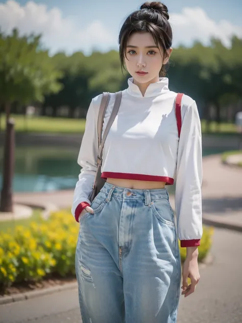 tenten standing stylish,very beautiful and the body is nice tiktok video, talking , very cute features, cute features, 8 k ultra...