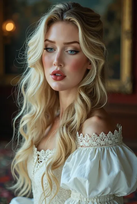 (Masterpiece - Ultra-detailed, very high resolution) Prepare to be enchanted by a true masterpiece that combines ultra-detailed art with high-resolution rendering. This work depicts a mesmerizing woman with very long blond hair (1.3) and captivating light ...