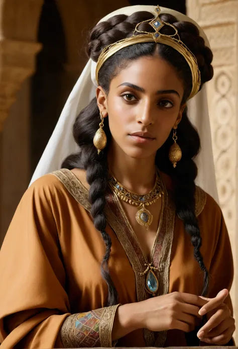 Alchemist Maria to Jewess, a brown woman wearing a tunic that covered six hairs