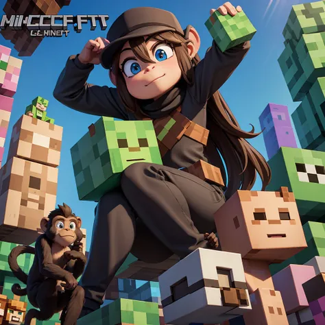 Monkey, minecraft, logo