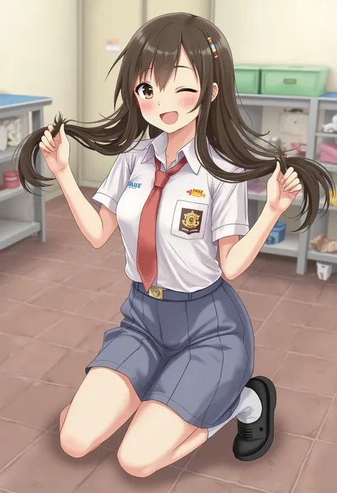 (masterpiece, best quality:1.2), 1girl, Alone, indonesian_high_school, doodle