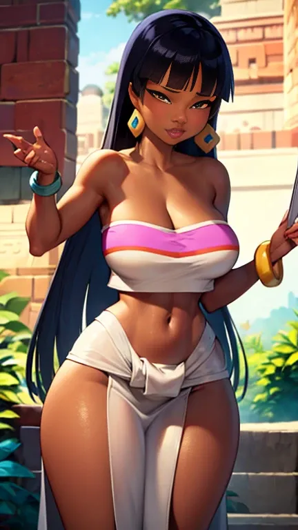 Chel has large breasts