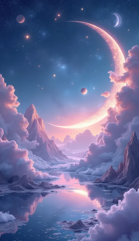 Cosmic Dreamscape
Theme: A mystical blend of space-inspired elements with dreamy, ethereal vibes, perfect for someone who loves the beauty of the cosmos and celestial energy.
Color Palette: Soft pastels like lavender, baby blue, blush pink, and soft peach ...