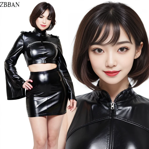 


最high quality, 8 k, bright, clear focus, high quality, high resolution, Middle aged women, mature woman, 5, (Ezbian for the whole body), (High Heel Shoes Face Details, very detailed eyes, Full figure、chubby face、((Big 1.6))、((black leather clothing))、no...