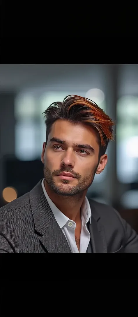 Handsome man with highlights