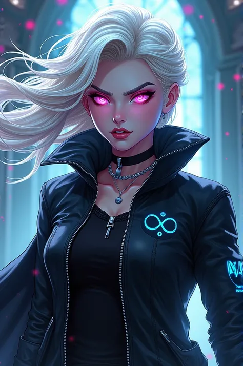 From Disney Princess Elsa In Pistole KämfpeNaughty Mein Böse Jacket Black Zip Infinity Anime Style 