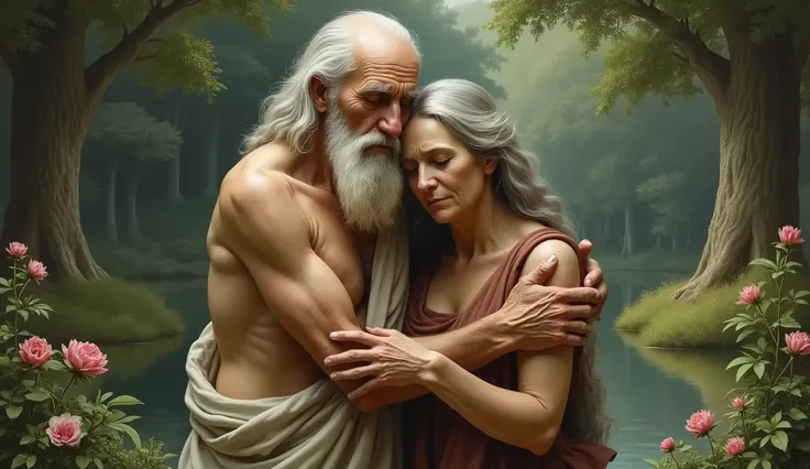 Adam and Eve already old.