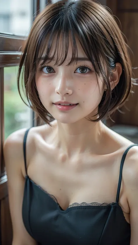 best quality, face focus, soft light, ultra high resolution, (realistic:1.4), raw photos,
one japanese girl, alone, cute, (pupil...