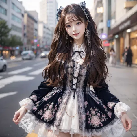 One beautiful girl、Fair skin、Round face、Big eyes、Droopy eyes、Cute beautiful girl、Young beautiful girl、Stylish、Her legs are also slender and long.。A fantastic seaside park、Galaxy space glowing background、A whole dream world。Do a dynamic dance、Taking light s...