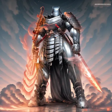 silver samurai.
- masterpiece. best quality. full body. 1boy.
- armor suit. (full armor. cyborg. science fiction. combat helmet) 
- dominating silver samurai. silver samurai is over 1000 meters long. focus GIANT mechanical Muscular silver samurai is trampl...