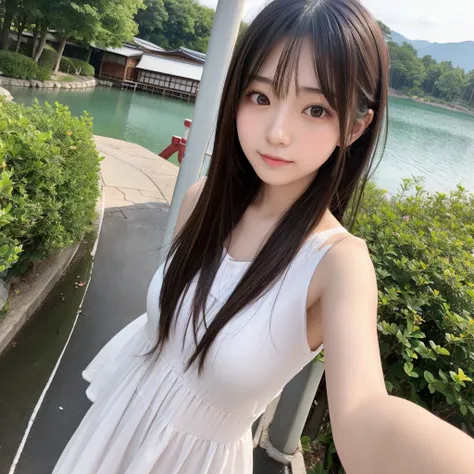 Japanese, cute girl, sexy, long hair, girlfriend, cute, droopy eyes, selfie, pure, one girl