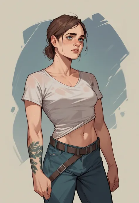 Ellie Williams from The last of us, using archer hawk clothes