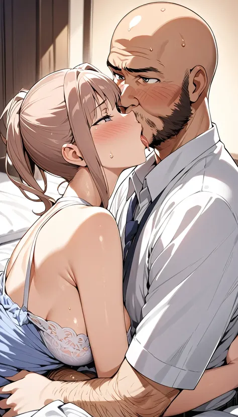 Kyouka Tachibana - Tachibana-san-chi no Dansei Jijou Matome Ban  ,nsfw,High quality,Ultra-high resolution,High-definition illustrations,Masterpiece,extremely detailed,head hug,highres,bust up focus,japanese,mature hetero couple,Eyes drowning in pleasure,(m...