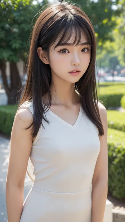 ((masterpiece)), ((photo realistic)), ((highest quality)), ultra detailed face,(well-proportioned), (Japanese girl), extremely detailed face, (fairy-like face), ultra detailed face, absolutely little tall person, extremely detailed face, fifteen years old,...