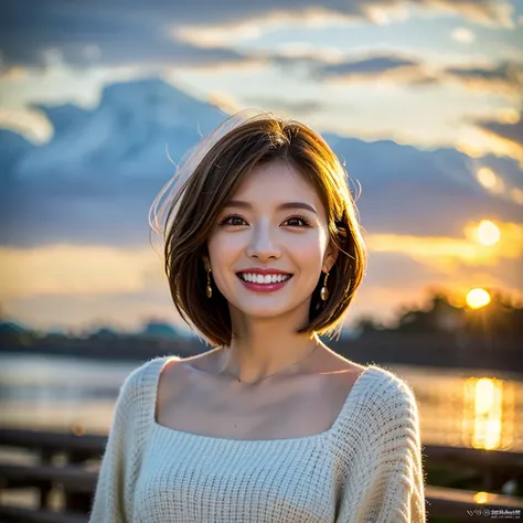 (Realistic, 超Realistic:1.4), 16K HDR, High resolution,((Whiskey Glass)),((Whiskey Bottle)),((Whiskey Glass)),Happy smile、short hair,The best smile、Japanese actress,so beautiful(It looks like the real thing),Evening Dresses,Cocktail Dresses、Whiskey Bottle、T...