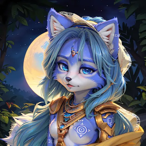 a beautiful and detailed (cute picture) from ((krystal)), star fox krystal,  green eyes, medium breasts, (((long blue hair 1.3))...