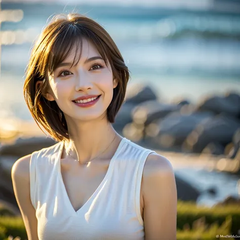 (Realistic, 超Realistic:1.4), 16K HDR, High resolution,((Whiskey Glass)),((Whiskey Bottle)),((Whiskey Glass)),Happy smile、short hair,The best smile、Japanese actress,so beautiful(It looks like the real thing),Evening Dresses,Cocktail Dresses、Whiskey Bottle、T...