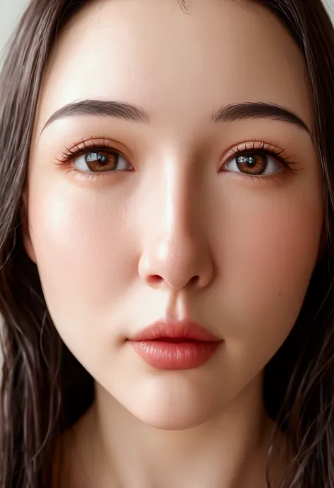 One Japanese mature woman、50 years old、Slimming、Western-like appearance、Glossy long brunette hair、Fuji frame、Narrow face and large almond-shaped eyes、Brown eyes、The corners of the eyes are slightly drooping、Deep-set eyelids、The eyes are sunken、His face is ...