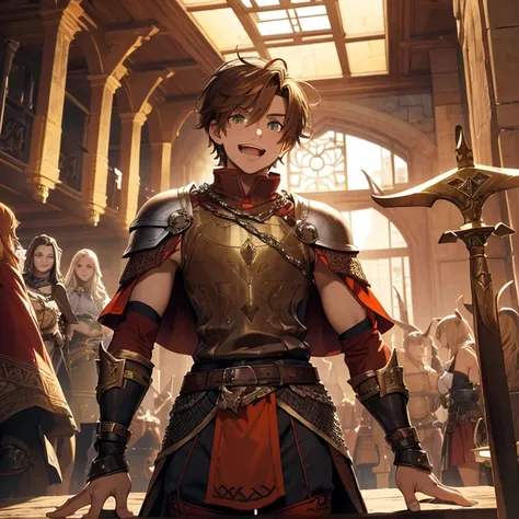 absurdres, masterpiece, best high quality image, HD, High quality, high resolution, fantasy, solo character alone, full character body and design.
{{(A 14-years-old male aesir viking boy),(green eyes. tanned skin. short messy brown hair. white teeth, slend...