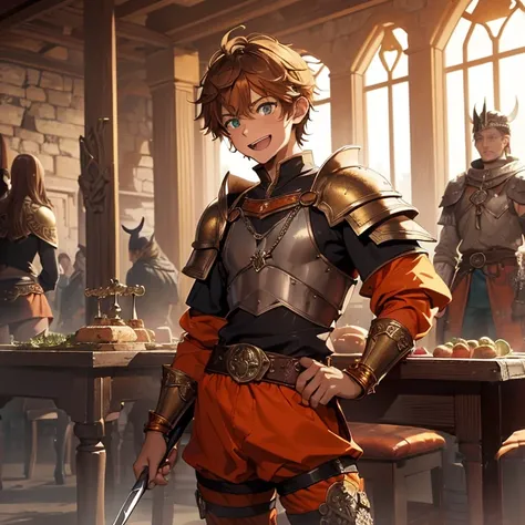 absurdres, masterpiece, best high quality image, HD, High quality, high resolution, fantasy, solo character alone, full character body and design.
{{(A 14-years-old male aesir viking boy),(green eyes. tanned skin. short messy brown hair. white teeth, slend...