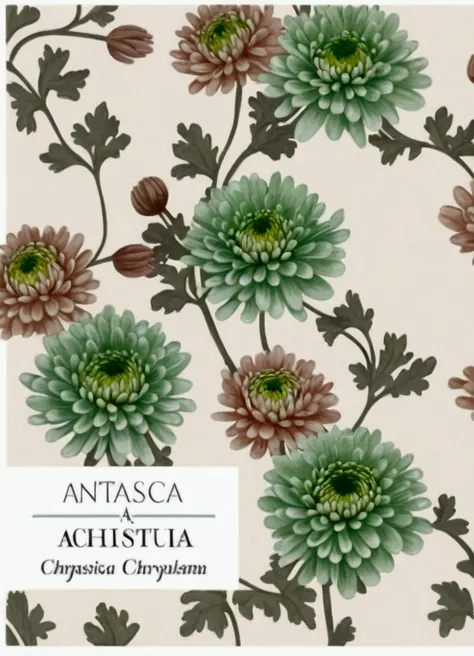 Create a green Anastacia chrysanthemum flower in this shade according to the color code #AAB75F